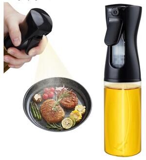 Oil Sprayer for Cooking- 200ml Glass. Black Cap. -  BB4